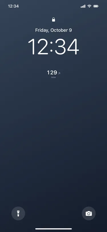 Circular reading: actual Lock Screen widgets with sample readings in an illustrative iPhone screen